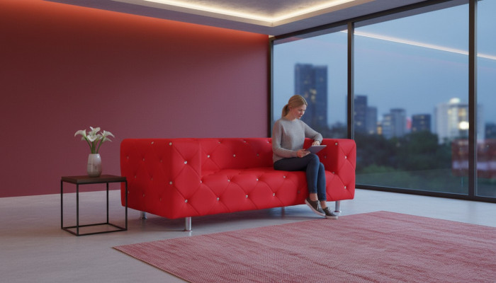 Driedelige design bank bank bekleding bank stoffen bank modern ontspannen club 3-zits