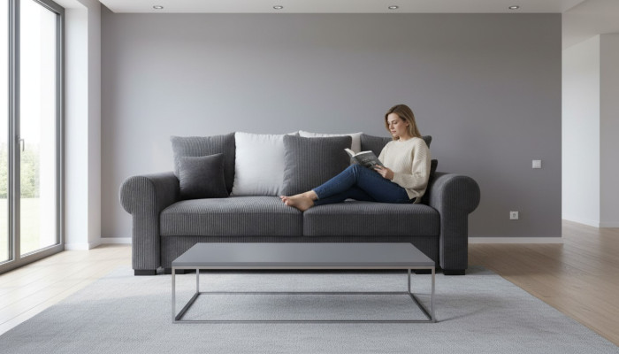 Slaapbank groot xxl Lümmel woonkamer bank 256cm slaapfunctie sofa
