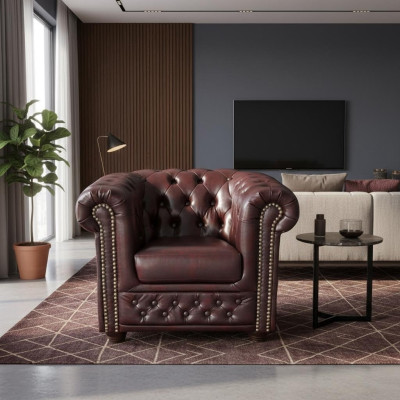 Chesterfield fauteuil televisiebank 1-zitsbank stoffen textiel banken bekleding