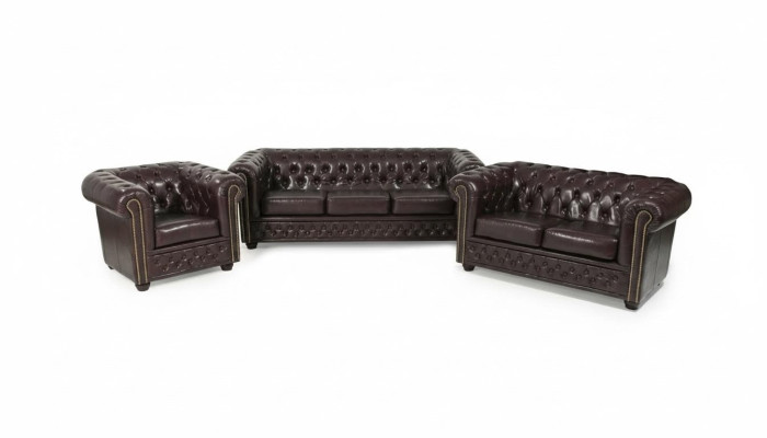 Leren bankstel Bankstel 3+2+1 zits set Bankstel Beklede bank Bank