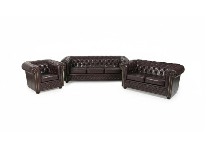 Leren bankstel Bankstel 3+2+1 zits set Bankstel Beklede bank Bank