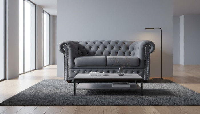 Chesterfield textiel bankstel gestoffeerd 2-zits banken bankstellen zwarte tweezitter nieuw  Chesterfield textiel bankstel gestoffeerd 2-zits banken bankstellen zwarte tweezitter nieuw