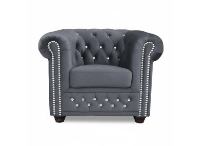 Bankstellen Chesterfield fauteuil TV bank 1-zits bank textiel stof bekleding nieuw