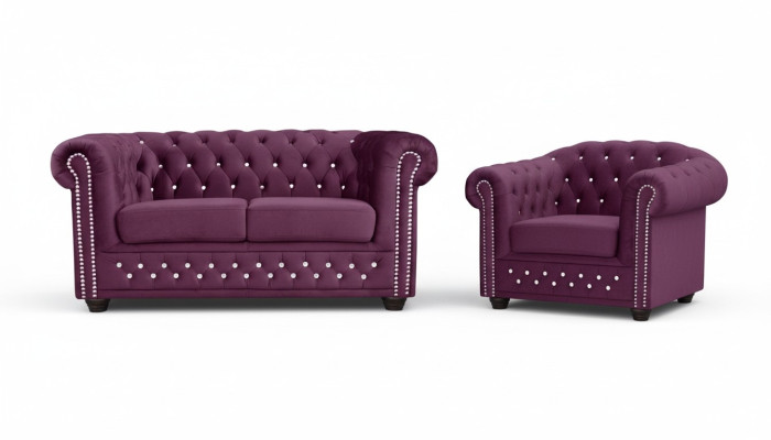 Chesterfield bankstel 2+1 zits designbank bankstel set nieuw