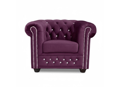 Fauteuil Club Lounge Designer Leunstoel Gestoffeerde Bank 1-zits TV-stof Nieuw