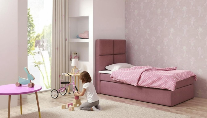 Hotelbed Boxspring Blauw Design Bed Grote Bekleding Huwelijk Luxe Bedden