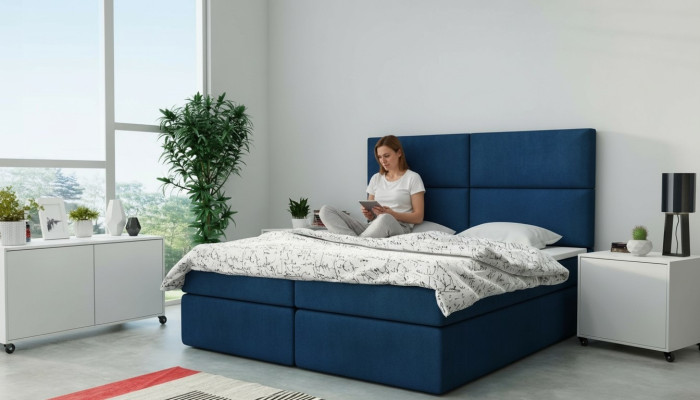 Bed met bekleding Design bed Slaapkamer Textiel Lederen bekleding Hotelbedden Boxspring