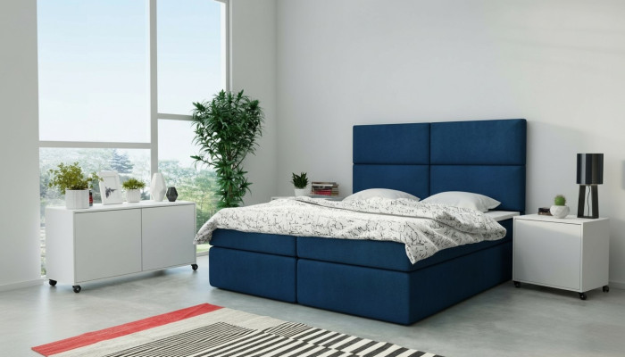 Bed met bekleding Design bed Slaapkamer Textiel Lederen bekleding Hotelbedden Boxspring