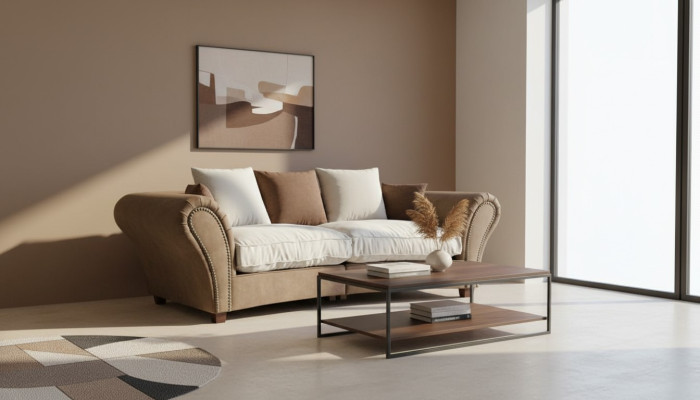 Bankstel van 4 zits stoffen banken Luxe bank banken grote bekleding luier 265cm.