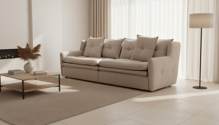 Lümmel bank 4-zits stoffen bankstellen luxe bank bankstellen grote bekleding 265cm