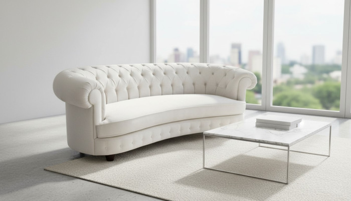Chesterfield 3-zits designer gestoffeerde bank bank banken banken textiel stof Nieuw