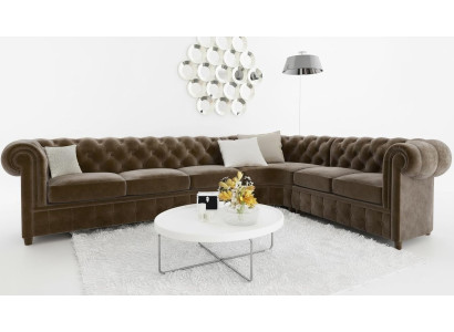 Chesterfield bank woonlandschap hoekbank set hoekbank hoekset