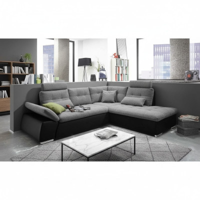 Hoekbank L-vorm Bank Bank Design Bekleding Modern Leer Textiel Slaapfunctie