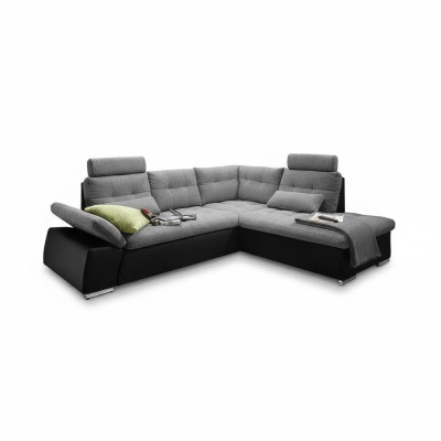 Hoekbank L-vorm Bank Bank Design Bekleding Modern Leer Textiel Slaapfunctie