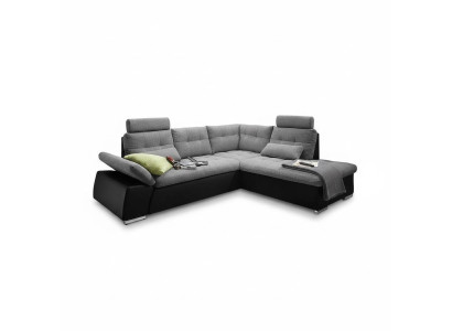 Hoekbank L-vorm Bank Bank Design Bekleding Modern Leer Textiel Slaapfunctie