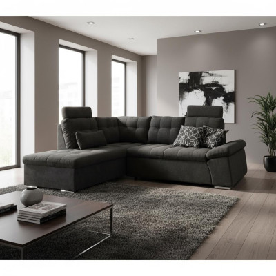 Hoekbank L-vorm Bank Bank Ontwerp Bekleding Modern Textiel Slaapfunctie Stof