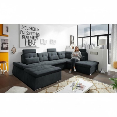Hoekbank U-vorm Bank Woonlandschap Set Bekleding Bedfunctie Slaapbank