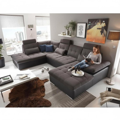 Hoekbank U-vorm Bankstel Woonlandschap Set Bedfunctie Ontwerp Bekleding