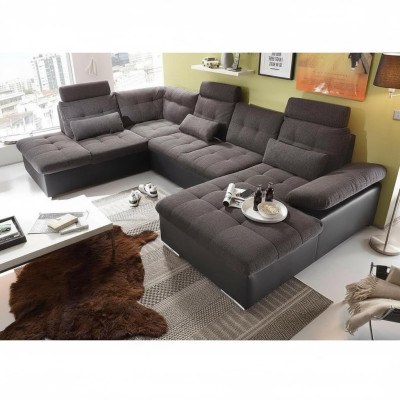 Hoekbank U-vorm Bankstel Woonlandschap Set Bedfunctie Ontwerp Bekleding