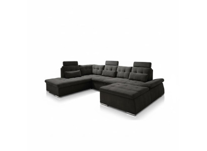Hoekbank U-vorm Bank Design Bekleding Modern Textiel Opbergbox Slaapfunctie
