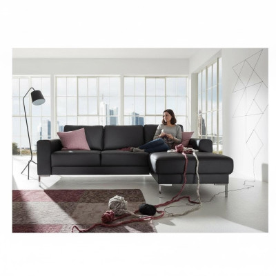 Leren L-vormige bank woonlandschap hoekbank set design modern bankstel