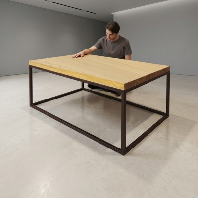Koffietafel Salontafel Designer Tafel Metaal Woonkamertafel Tafels Nieuw Hout