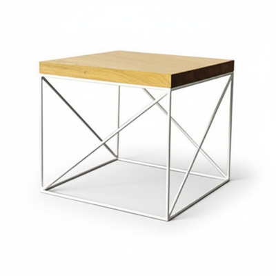 Bijzettafel salontafel Echt hout Massief meubilair Eik 55x55cm Nieuw Tafels