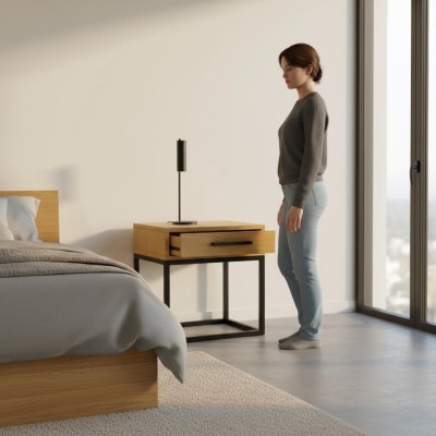 Nachtkastje Nachtkast Ladenkast Bijzettafel Console Hout Metaal Consoles Nieuw