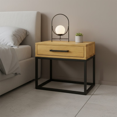 Nachtkastje Nachtkast Ladenkast Bijzettafel Console Hout Metaal Consoles Nieuw