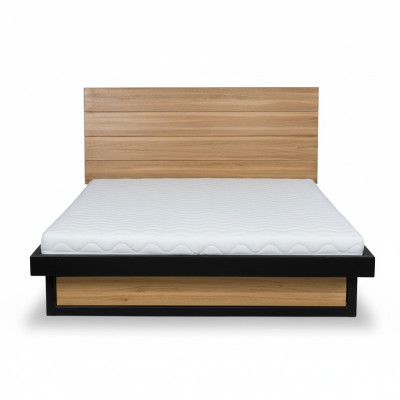 Tweepersoons hoogslaper houten bed lattenbodem eiken bed echtelijk massief houten meubelen