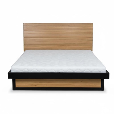Loftbedden 140x200cm Massief Hout Slaapkamer Meubels Echt Houten Bed Eik Metaal