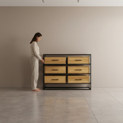 Ontwerp Commode Kast Plank Authentiek Hout Side Low Board