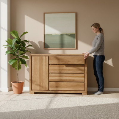 Houten design commodes commode kast hoge kast dressoir laden dressoir