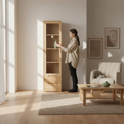 Massieve Vitrine Echt Handwerk Massief Houten Kast Houten Kasten Glasvitrines