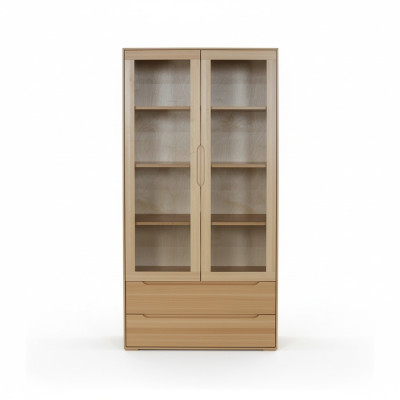 Klassieke vitrinekast Vitrine Handgemaakt Massief houten kast Houten kasten