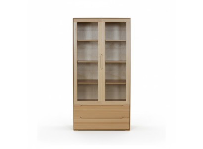 Klassieke vitrinekast Vitrine Handgemaakt Massief houten kast Houten kasten