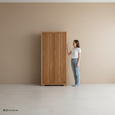 Kledingkast Ontwerper Kledingkasten Massief Hout Handgemaakt Kast Meubels