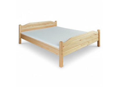 Houten bed Echt hout Tweepersoonsbed Slaapkamer Hotel 180x200 Stijl Massief meubilair