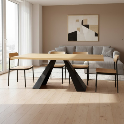 Eettafel Vergadertafel kantoorontwerp Houten conferentietafel Nieuw massief houten meubelen