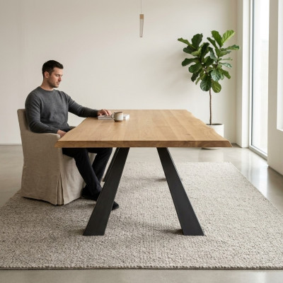 Eettafel Houten tafel Houten tafels Tafel Eetkamer Massief Massief houten Meubels Woonkamer