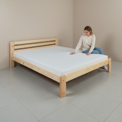 Houten bed lattenbodem tweepersoonsbed massief houten meubels houten meubels handgemaakt 200*200 cm