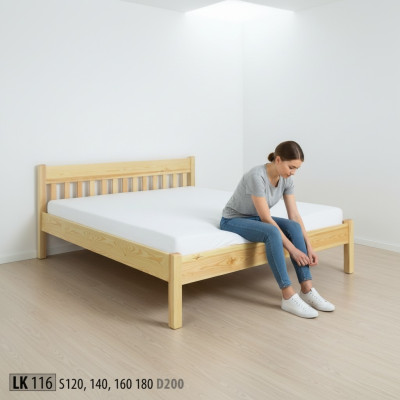 Massief houten bed 180x200 tweepersoonsbed massief grenen houten bed massief houten bed 180x200