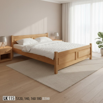 Bedden Houten bed Echt houten bed Slaapkamer Hotelstijl Massief meubilair