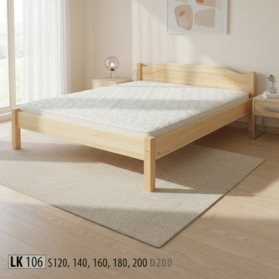 Houten bed Echt houten bed Hotel 200x200 Stijl Massief meubilair Slaapkamer