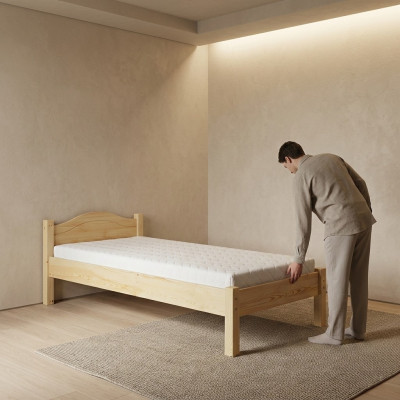 Massief houten bed 100x200 eenpersoonsbed Massief grenen tienerbed Massief houten bed Nieuw