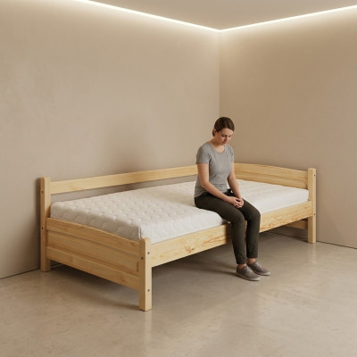 Massief houten bed grenen houten bedframe 90x200 massief hout handgemaakt nieuw logeerbed
