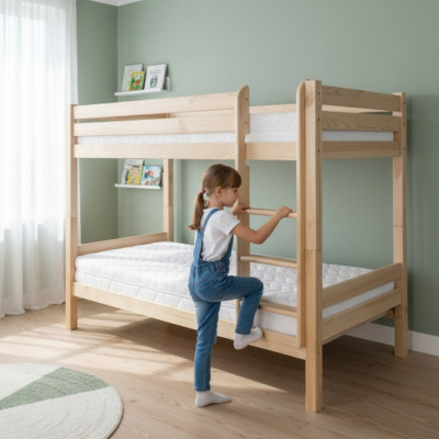 Stapelaar Hoogslaper Kinderbedden Grenen Hout Kinderkamer Massief Houten Meubels Hout Nieuw