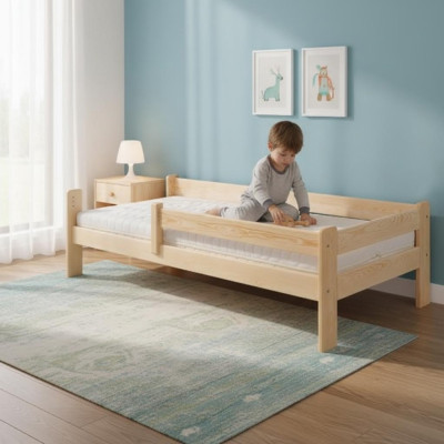 Bed kinderbed den Oostenrijkse grenen houten bed 90x200 met houten frame