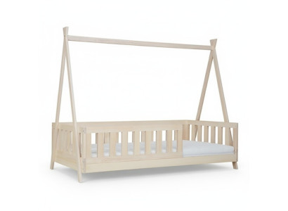 Houten bed Echt houten bed Bedden Hemelbed Hotel 90x200 Stijl Massief meubilair Nieuw