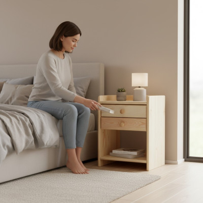 massief nachtkastje houten nachtkastjes tafelconsoles dressoir Echt houten consoles